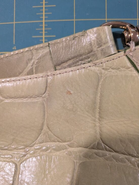 Lime green dooney & bourke bag - Gem Dooney & Bourke Croc Embossed Leather Hobo Bag Lime Green Double Zip